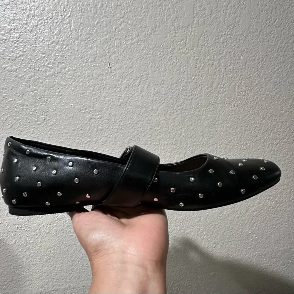 DV by Dolce Vita Black Flats with Silver Studs - Picture 5 of 8